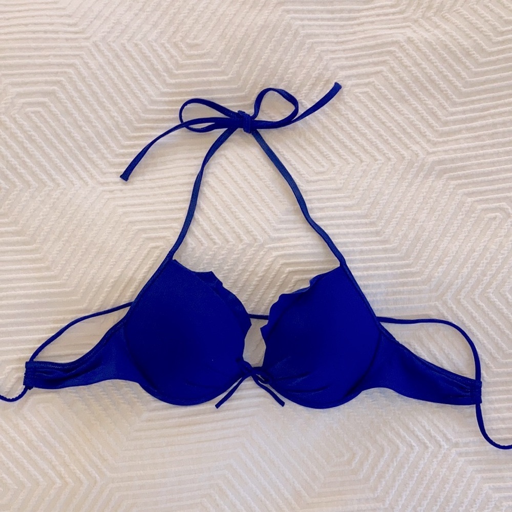 Victoria’s Secret Blue Halter Bikini Top
